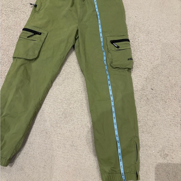 Stussy Olive Green Big Pockets Unisex Pants - Picture 6 of 14